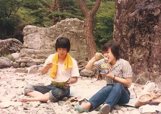 권미자씨와 즐거운 한때.  ⓒ이복남