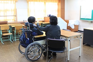 장애 수험생 모습.ⓒ에이블뉴스DB