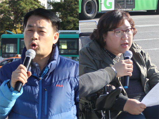 빛고을장애인자립생활센터 박동환 팀장(사진 좌)과 사상구장애인자립생활센터 노경수 소장(사진 우) 모습. ⓒ에이블뉴스