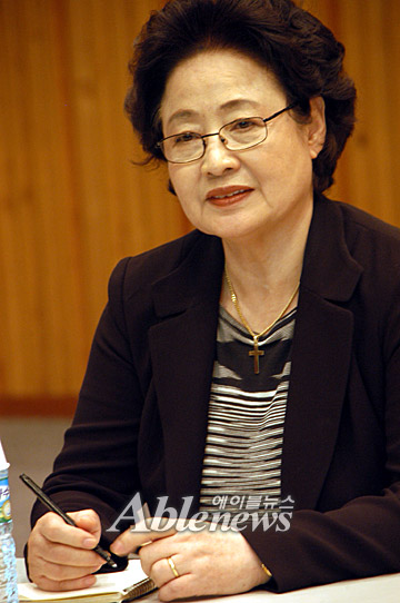 장애인계로부터 사퇴 압박을 받고 있는 한국장애인고용공단 양경자 이사장. ⓒ에이블뉴스